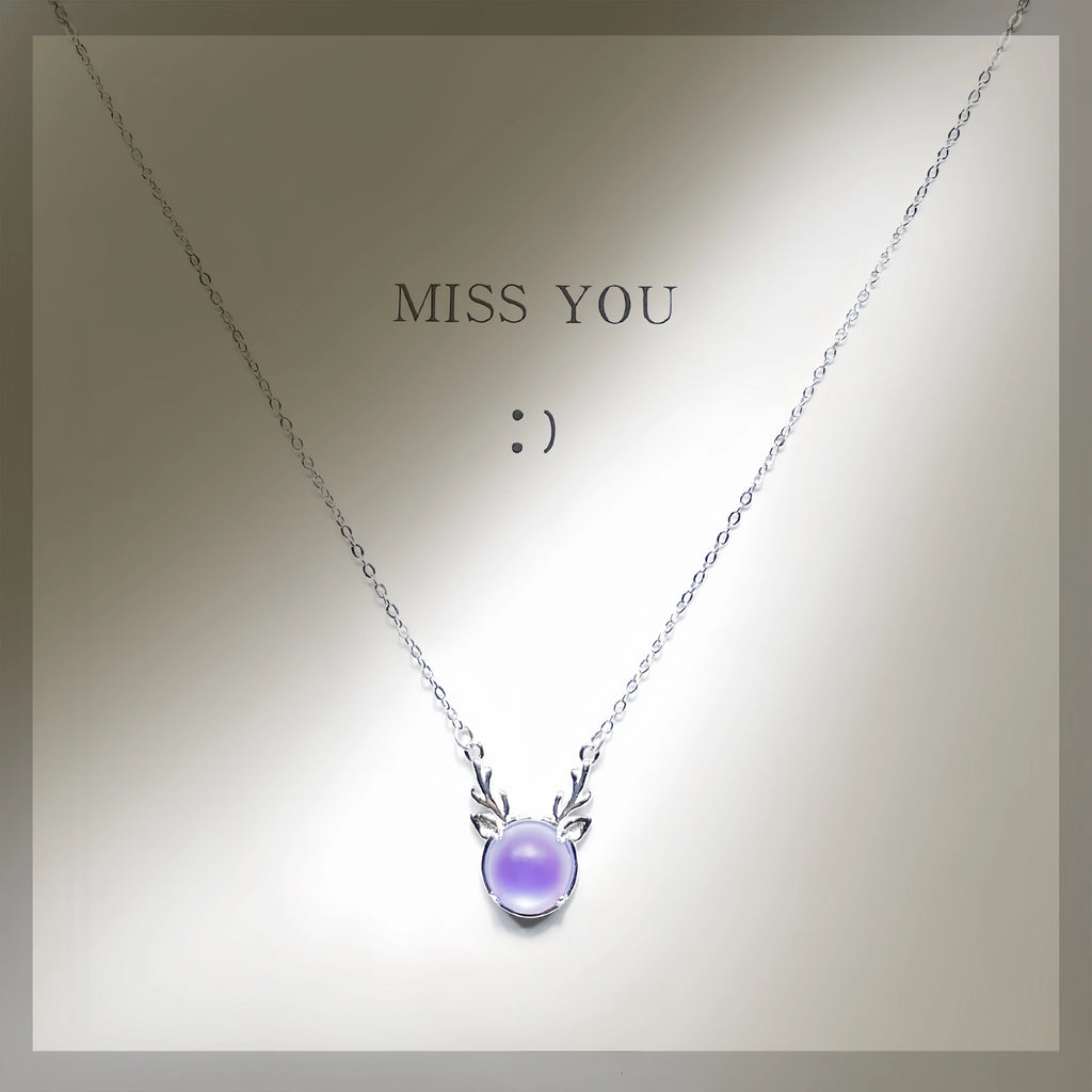 Pendentif Trèfle à quatre feuilles bleu en cristal naturel – Cadeau porte-bonheur pour elle / Maman
