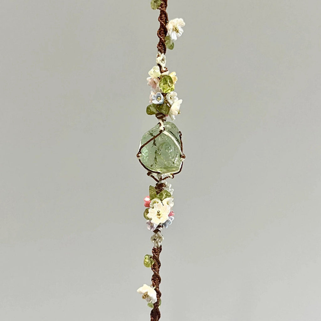 Handwoven Crystal Macrame Bracelet, 5 Styles Available, Natural Stone Energy Healing Bracelet for Women
