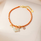 Pony Hetian Jade Necklace & Bracelet Jewelry Set - Lucky Protection