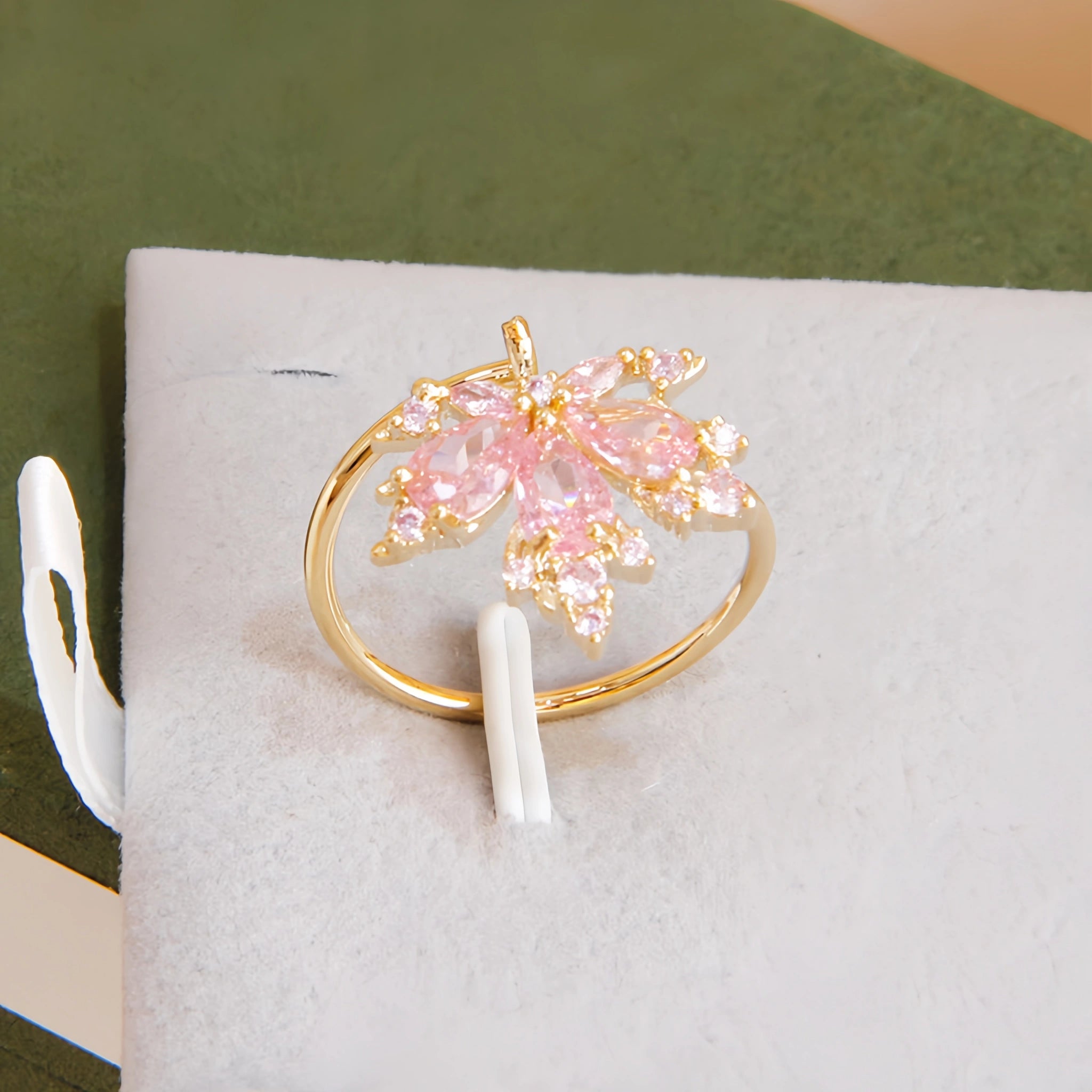 Rose Quartz Necklace Earrings Ring Jewelry Set - Embrace Self‑Love Energy