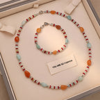 Collier en cristal de quartz clair Pendentif facetté irrégulier