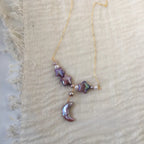 Natural Freshwater Baroque Pearl Moon&Star Necklace - Dream Big, Stay Soft