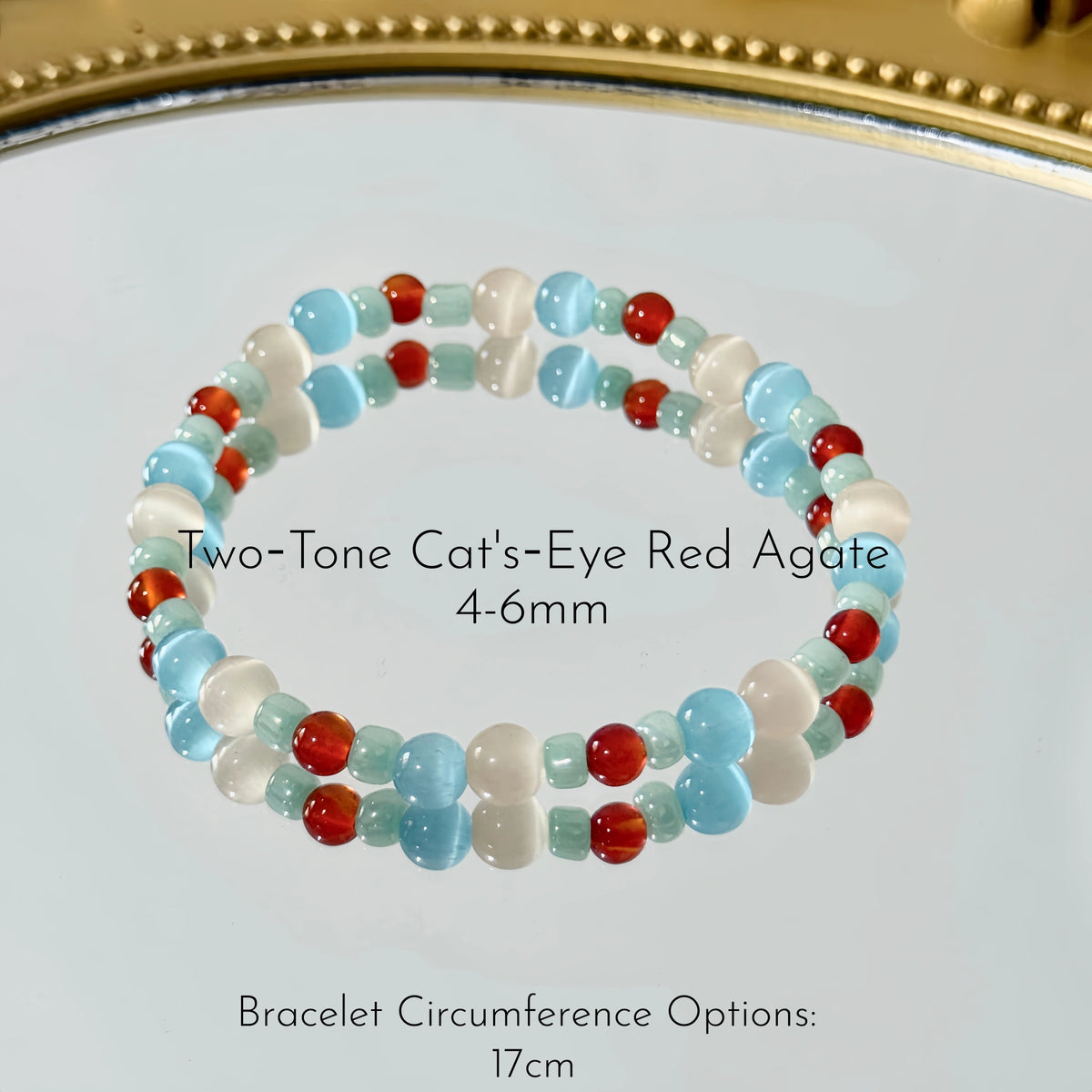 Red Agate Cat's‑Eye Stackable Bracelet - Ignite Warm Inner Vibes