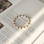 Tiger's Eye & Shell Stackable Bracelet - Courage & Calm