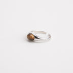 Natural Tiger Eye Stone Ring With Retro Temperament, Light Luxury Versatile Ring