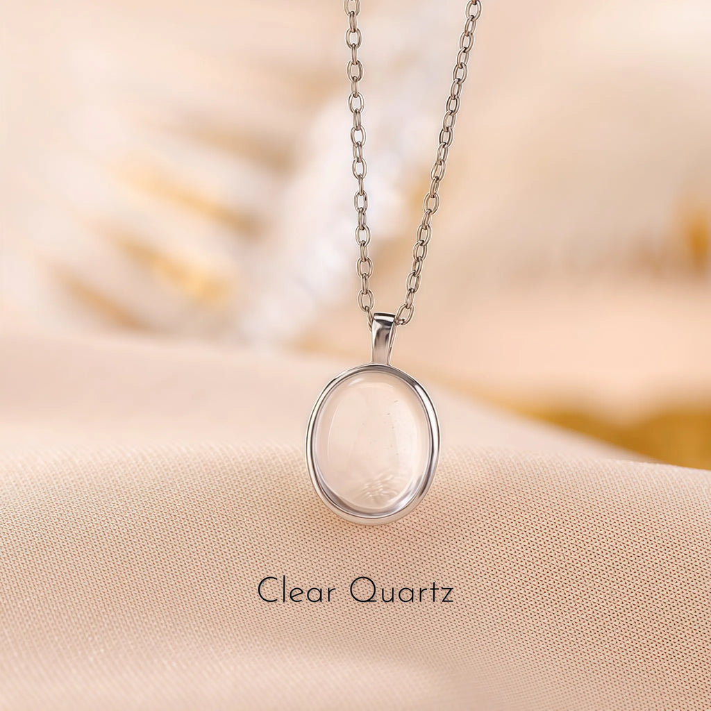 Collier à ajustement facile en quartz clair - Pureté intérieure et expression claire