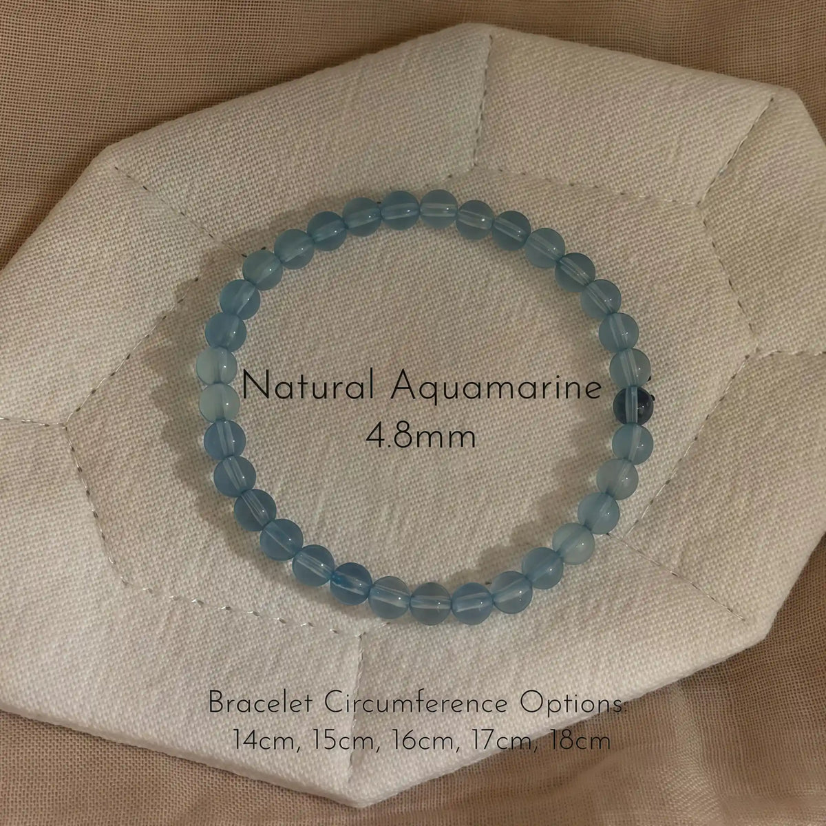 Smooth Round Bead Aquamarine Obsidian Bracelet - Serenity & Protection