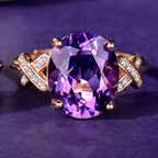Bague énergétique en améthyste naturelle - Protection tranquille, sagesse douce