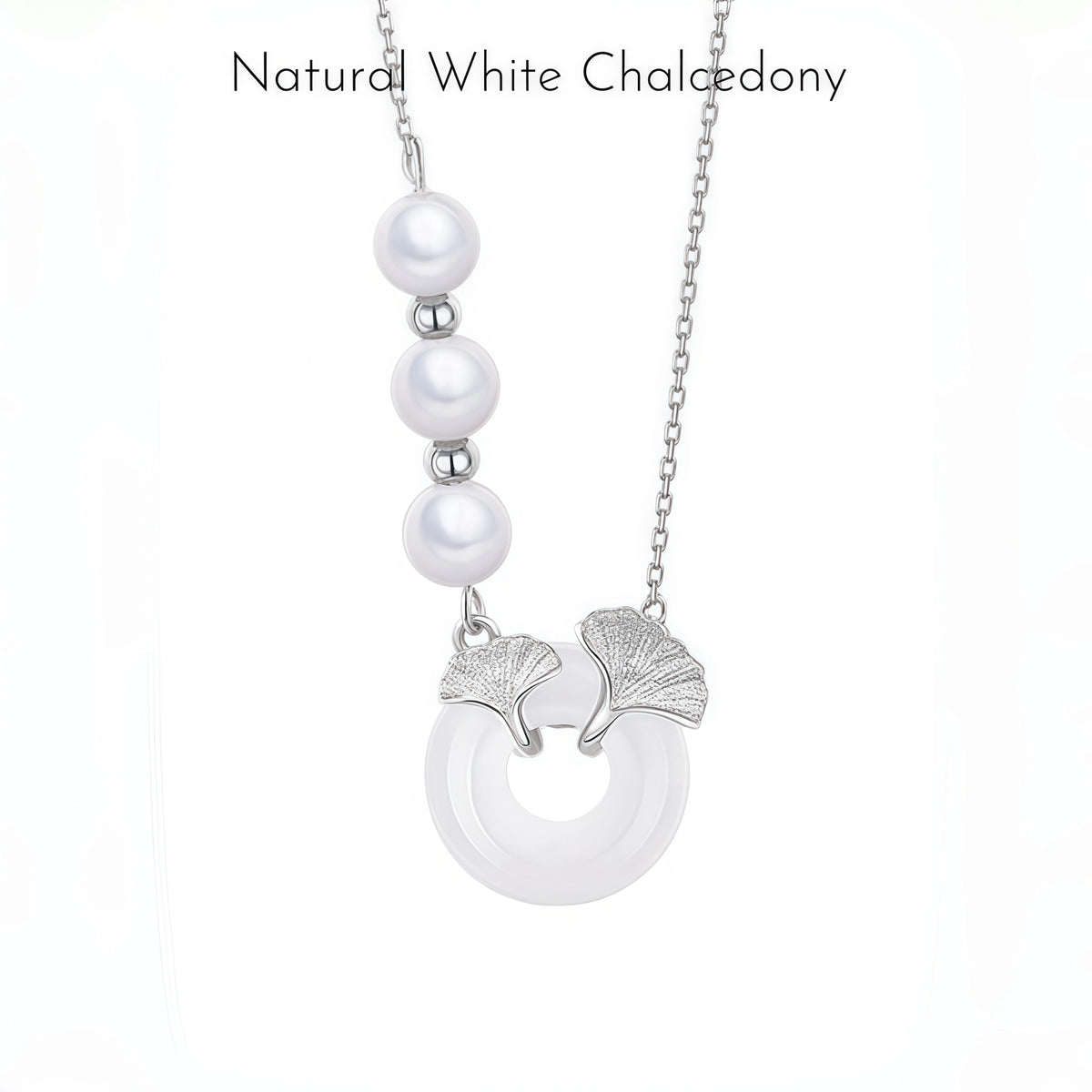 Romantic Ginkgo Leaf Ping An Kou Necklace - Togetherness & Eternity