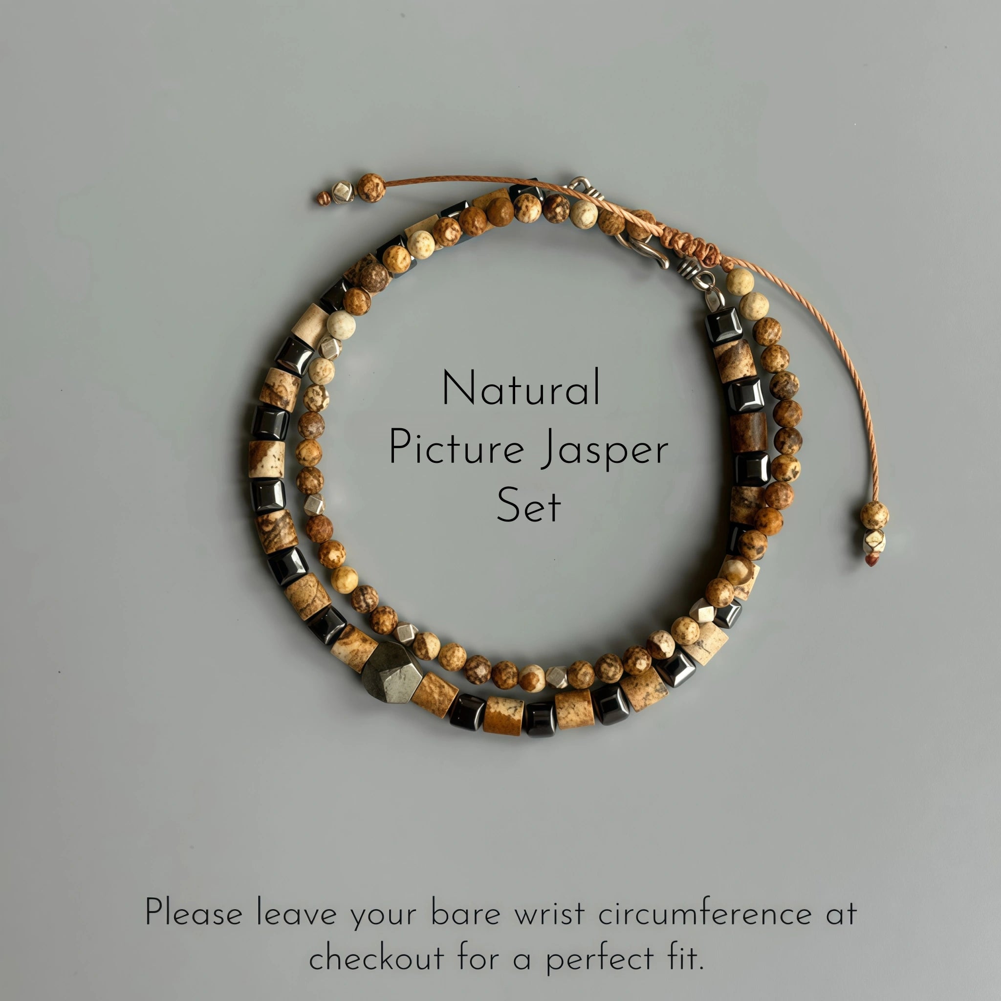Wild‑Vibe Natural Stone Bracelet - Rootedness, Centering, Empowerment