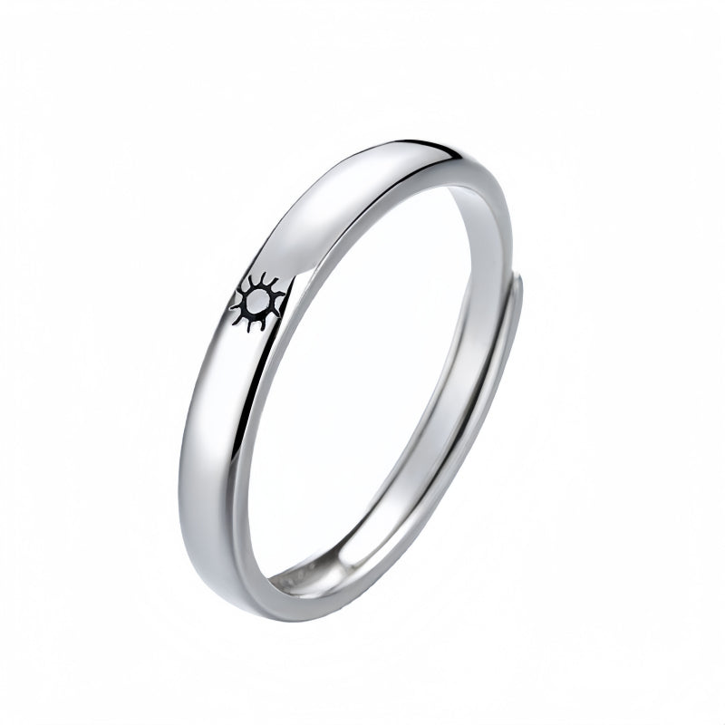 Sun and Moon Stay Together Couple Ring