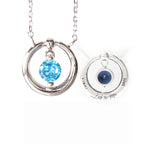 60th Birthday Necklace - Six Rings for Six Decades Sterling Silver Birthstone Gift