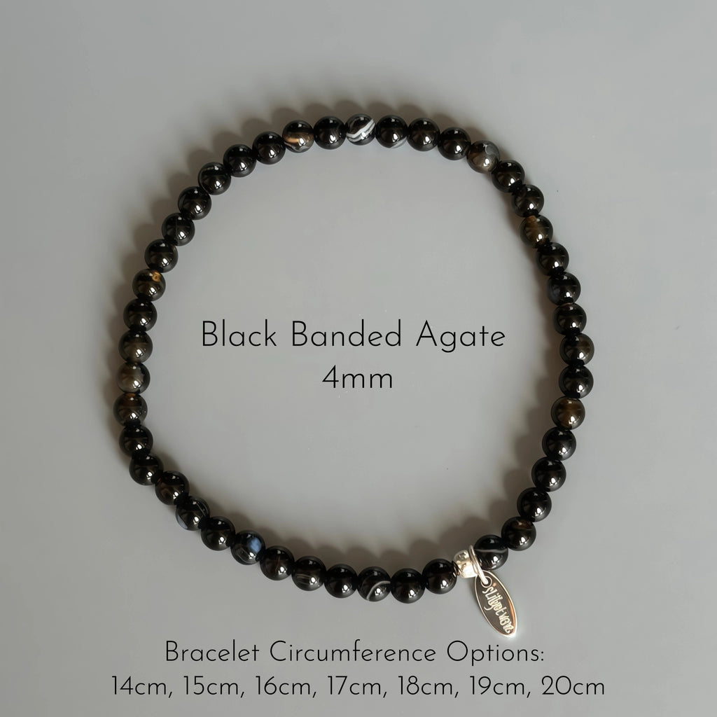 Multi‑Color Natural Stone Stretch Bracelet - Peace & Protection