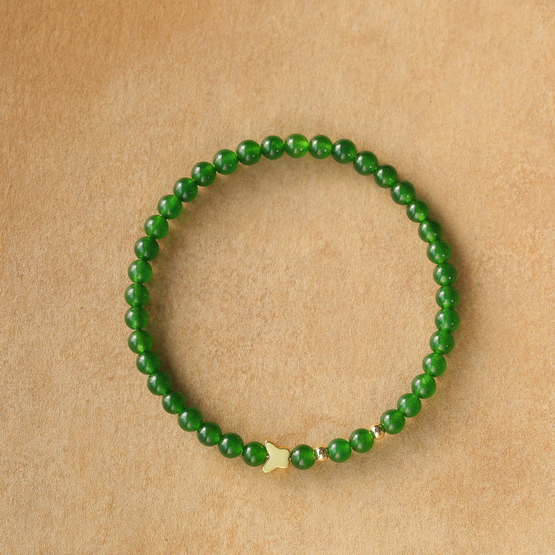 Natural Hetian Jade Lucky Clover/Pearl/Butterfly Bracelets - New Beginnings