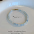 Natural Aquamarine & Pearl Stackable Bracelet - Embrace Gentle Ocean Energy