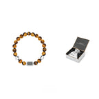 Bracelet œil de tigre naturel — Perles porte-bonheur diffuseur d'arôme pour couple
