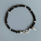 Natural Stone Round Bead Stackable Bracelet - Focus Goals & Seize Opportunities
