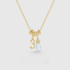 irthstone Necklace for Women | Dainty Gemstone Pendant | 925 Sterling Silver Birthday Gift