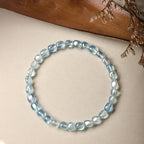Bracelet en aigue-marine naturelle « Le courage du marin »