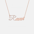 Personalized Initial Pave Diamond Name Necklace | Minimalist High-End Letter Jewelry