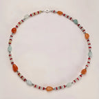 Collier en cristal de quartz clair Pendentif facetté irrégulier