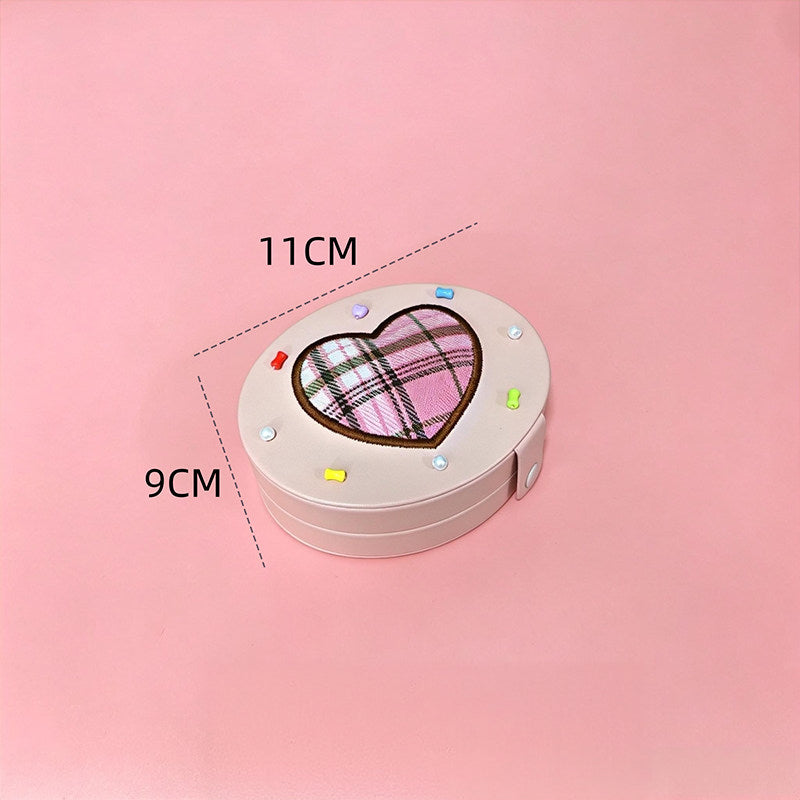 Cake‑Style Heart/Oval Jewelry Box