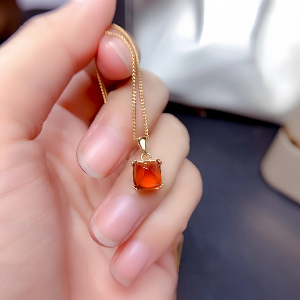 Natural Garnet Necklace Earrings Ring Jewelry Set - Awaken Inner Vitality