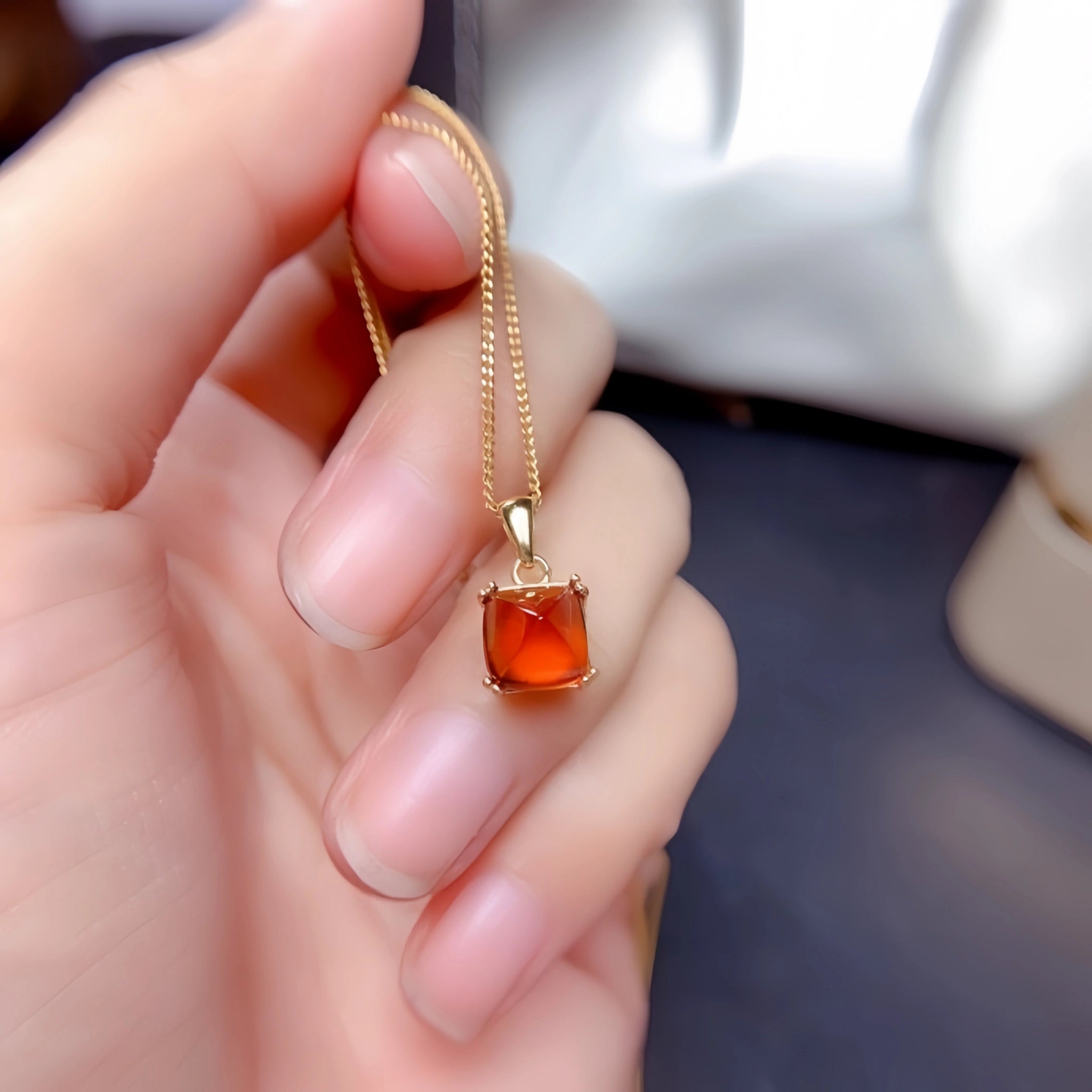 Natural Garnet Necklace Earrings Ring Jewelry Set - Awaken Inner Vitality