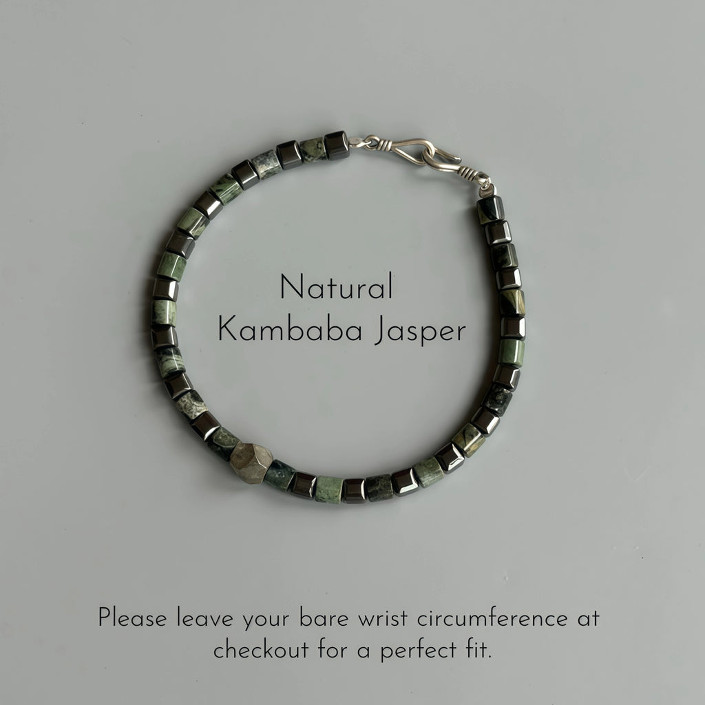 Wild‑Vibe Natural Stone Bracelet - Rootedness, Centering, Empowerment