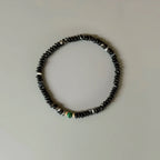 Natural Stone Abacus Bead Stackable Bracelet - guards inner peace