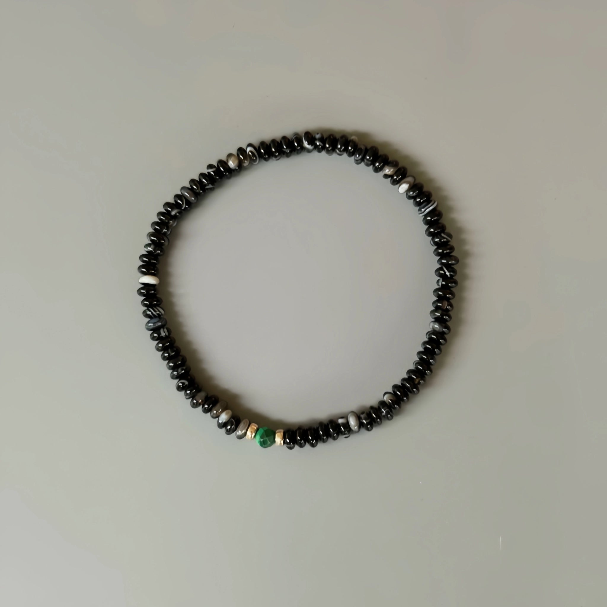 Natural Stone Abacus Bead Stackable Bracelet - guards inner peace