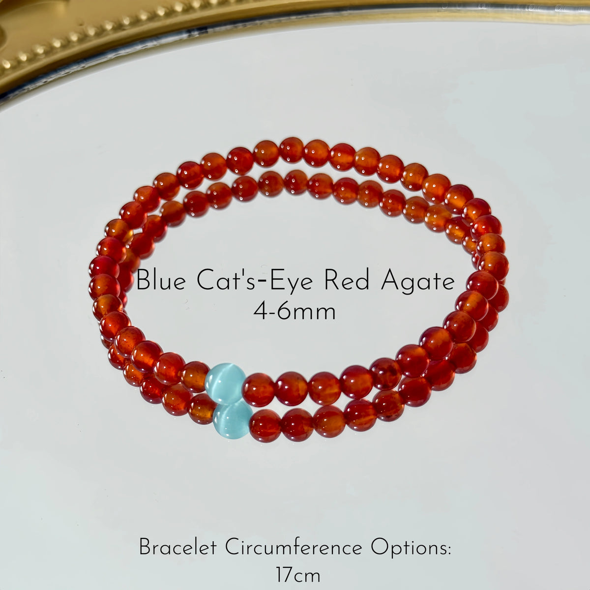 Red Agate Cat's‑Eye Stackable Bracelet - Ignite Warm Inner Vibes