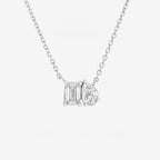 Necklace | You and Me Two Stone Pendant | Sterling Silver Romantic Jewelry