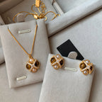 Vintage Star‑Cross Tiger's Eye Pearl Gold‑Plated Jewelry Set - Strength & Protection