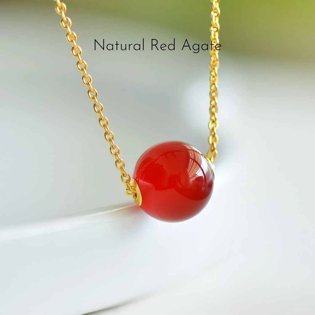 Dainty Natural Hetian Green Jade Bead Necklace - Calm & Peace