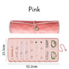 Portable Velvet Roll Jewelry Organizer