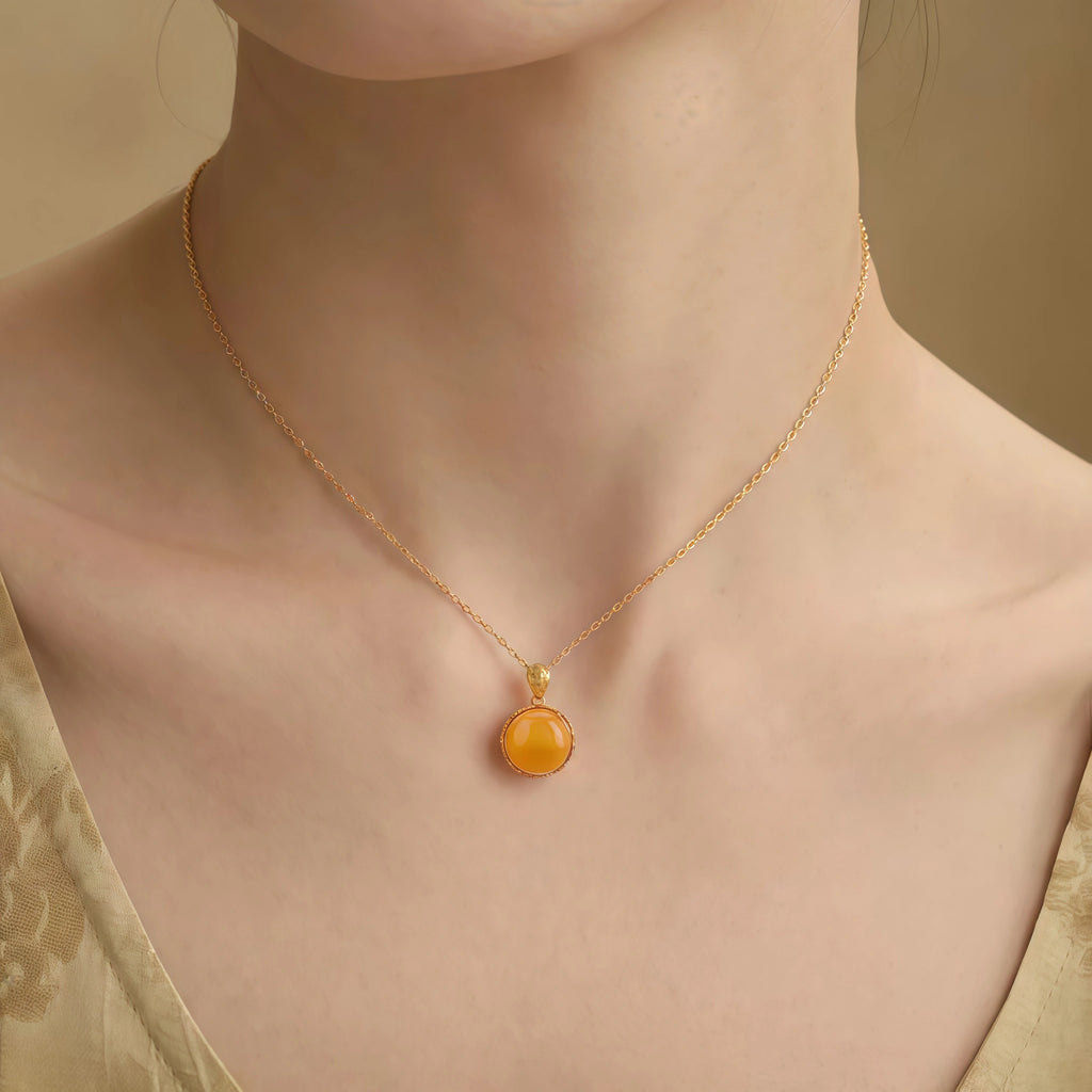 Minimalist Natural Hetian Jade Pendant Necklace - Peace & Perfection