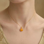 Minimalist Natural Hetian Jade Pendant Necklace - Peace & Perfection