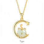 Hetian Jade Chinese Zodiac Necklace - Peace and Blessings All the Time