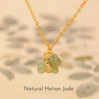 Natural Hetian Jade Pony Pendant Necklace - Success & Peace