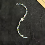 Bracelet tressé floral fait main