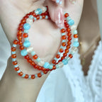 Red Agate Cat's‑Eye Stackable Bracelet - Ignite Warm Inner Vibes