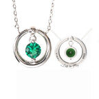 60th Birthday Necklace - Six Rings for Six Decades Sterling Silver Birthstone Gift