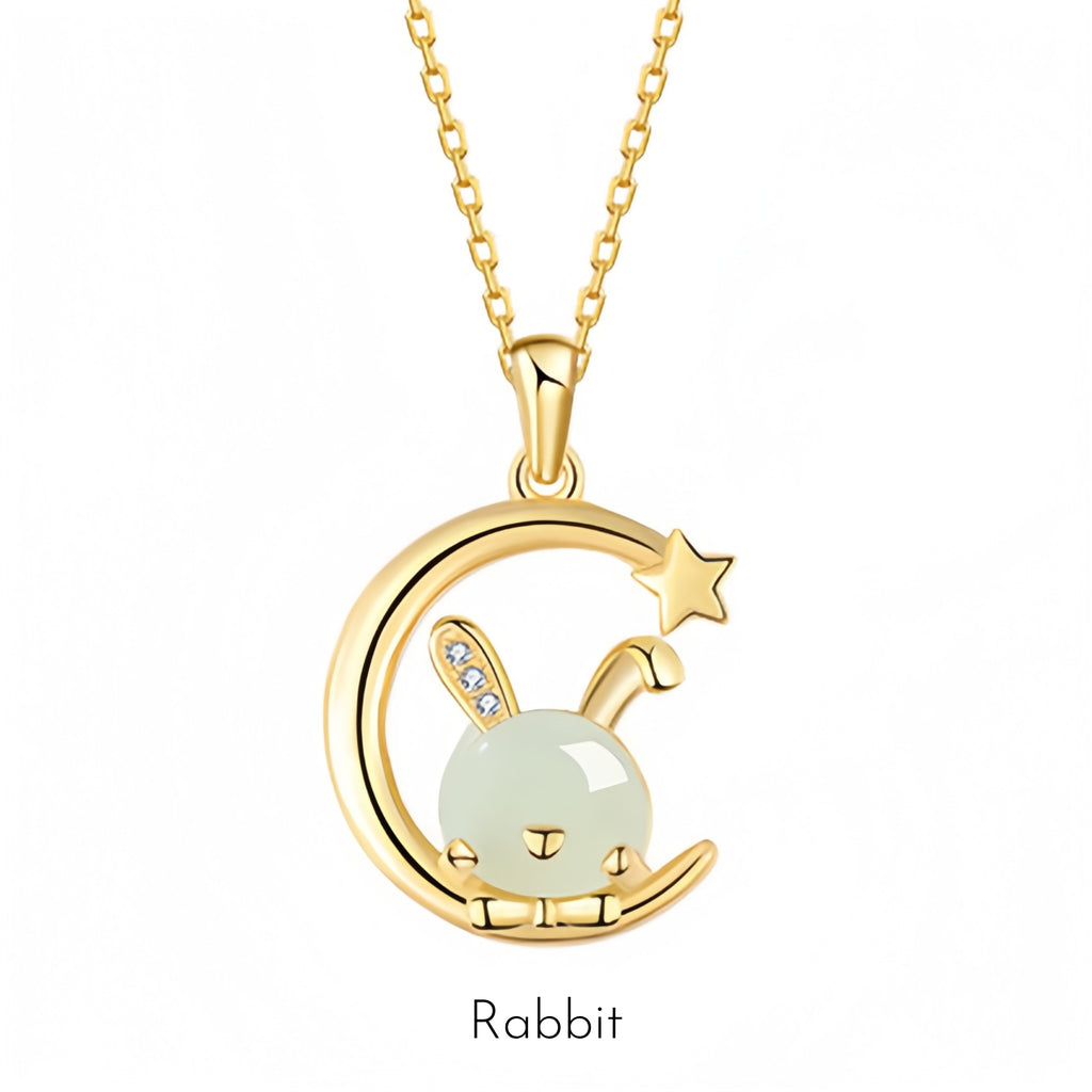 Hetian Jade Chinese Zodiac Necklace - Peace and Blessings All the Time