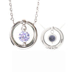 60th Birthday Necklace - Six Rings for Six Decades Sterling Silver Birthstone Gift