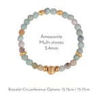 Original Niche-style Beaded Stretch Bracelet - Abundance, Peace and Self-acceptance