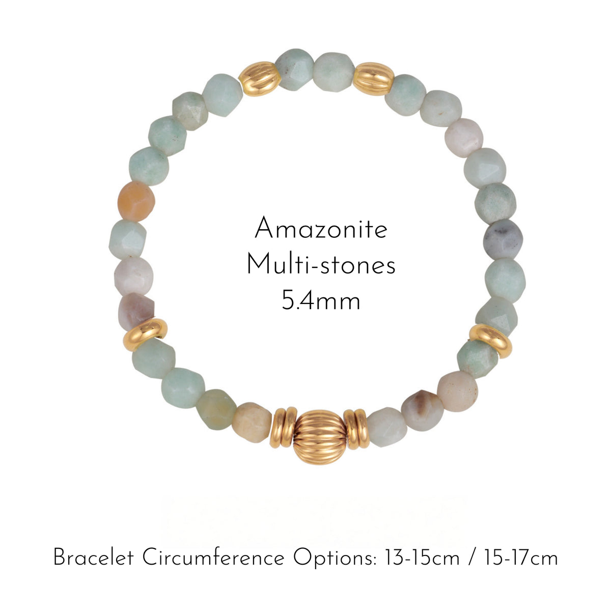 Original Niche-style Beaded Stretch Bracelet - Abundance, Peace and Self-acceptance