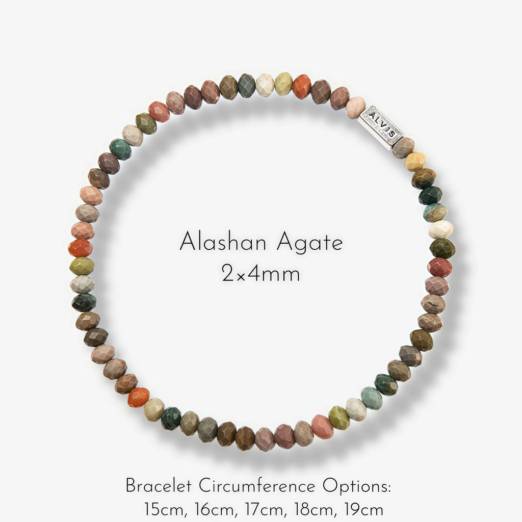 Multicolor Natural Gemstone Beaded Bracelet - Sharpen Insight Inspire Bravery