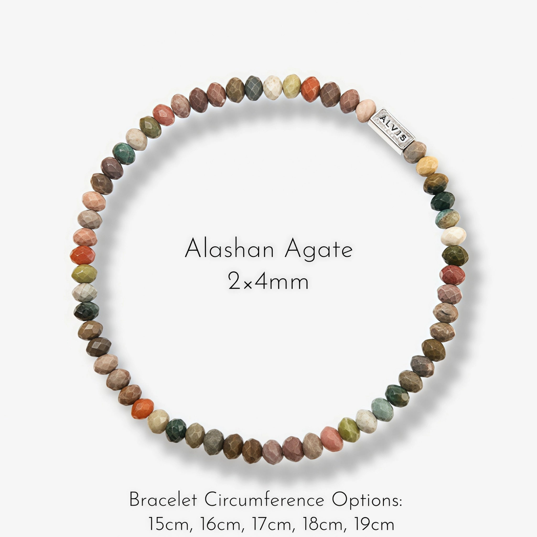 Multicolor Natural Gemstone Beaded Bracelet - Sharpen Insight Inspire Bravery