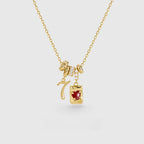 irthstone Necklace for Women | Dainty Gemstone Pendant | 925 Sterling Silver Birthday Gift